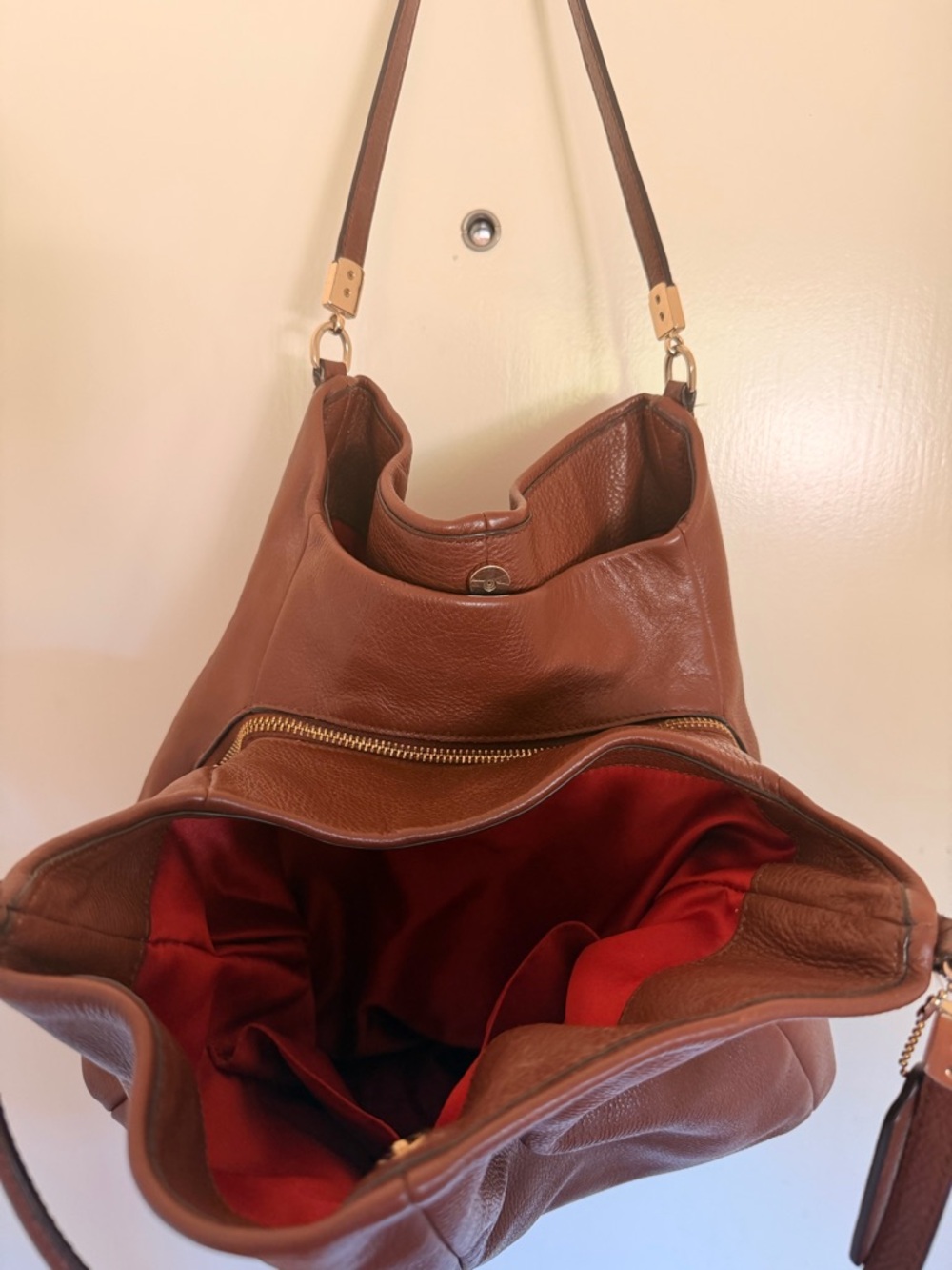 COACH Leather Shoulder Tote - Picture 9 of 14